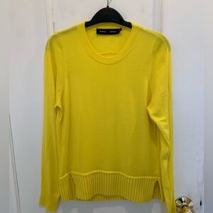Proenza Schouler yellow long sleeve merino wool sweater. Size M